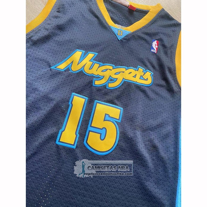 Camiseta Denver Nuggets Carmelo Anthony NO 15 Mitchell & Ness 2006-07 Azul